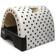 Kitty A Go-Go Polka Dot covered litter box