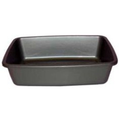 black plastic cat litter pan